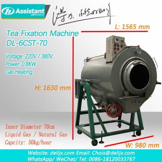 dl-6cst-70 équipement de traitement de fixation de feuilles de thé vert machine de fixation de thé
