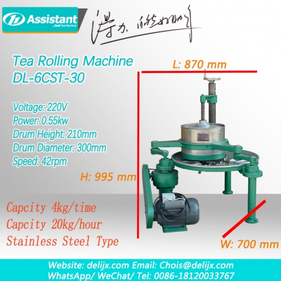 machine de traitement de thé orthodoxe de rouleau de feuille de thé oolong
