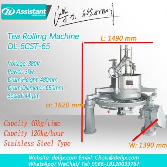 feuille de thé laminage machine de traitement vert noir oolong machine à rouler la table 6crt-65