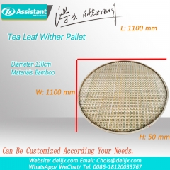 palette de feuilles de thé se fanant en bambou